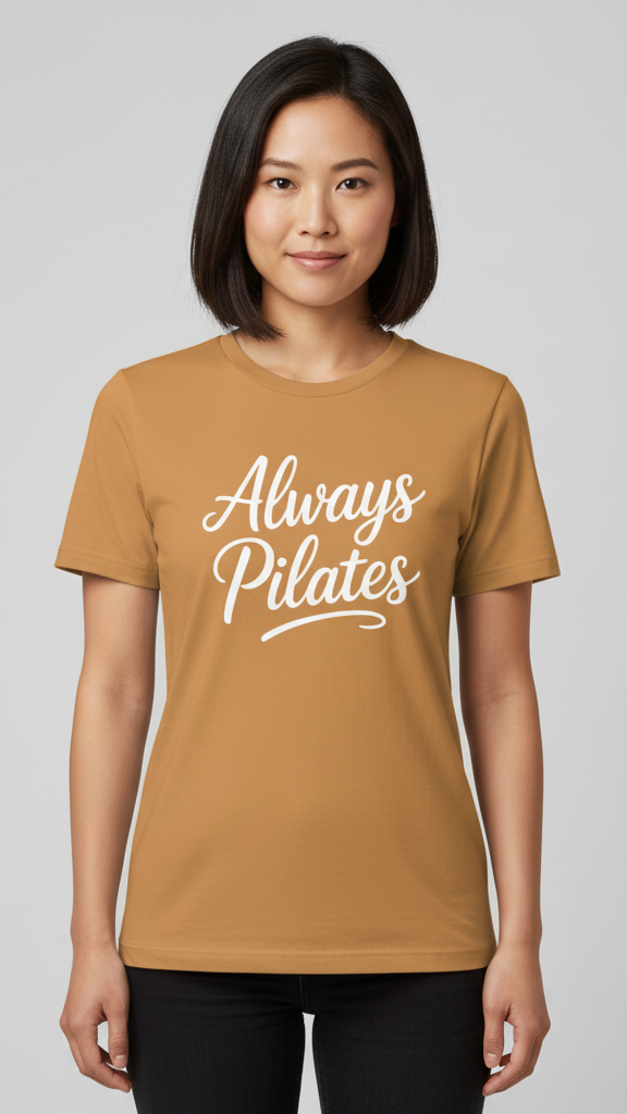 "Always Pilates" Flowing Script T-shirt