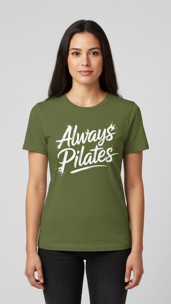 "Always Pilates" Energetic Brushstroke T-shirt