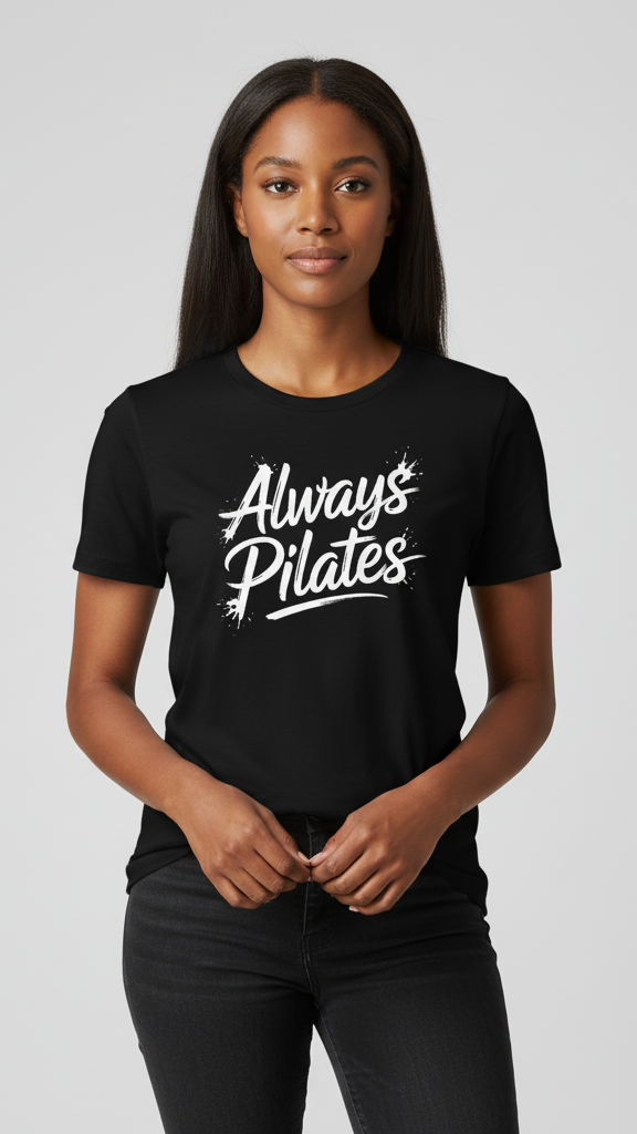 "Always Pilates" Energetic Brushstroke T-shirt