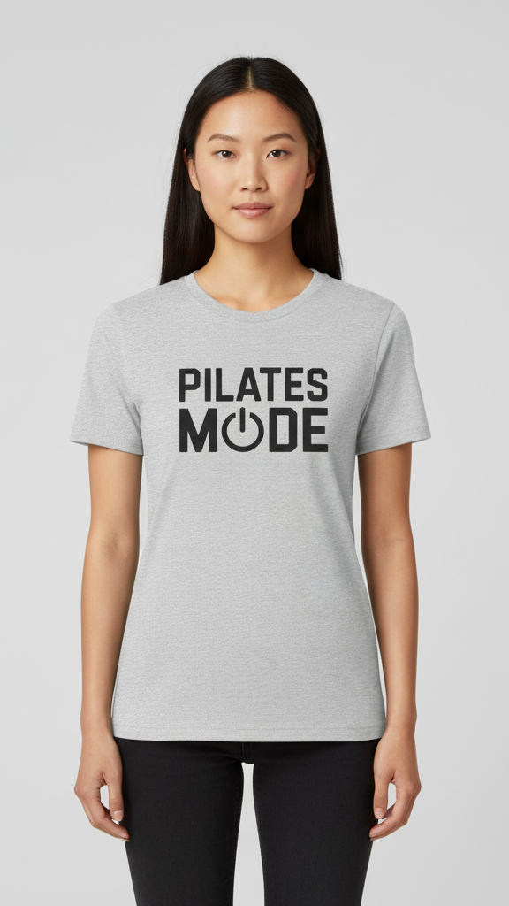 "Pilates Mode" Bold Power On T-shirt