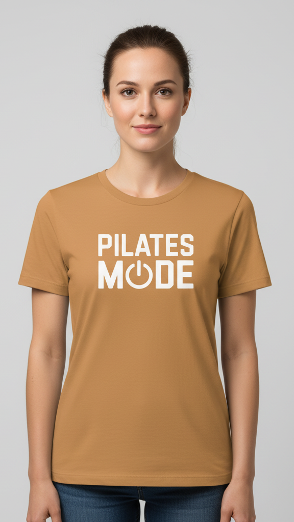 "Pilates Mode" Bold Power On T-shirt