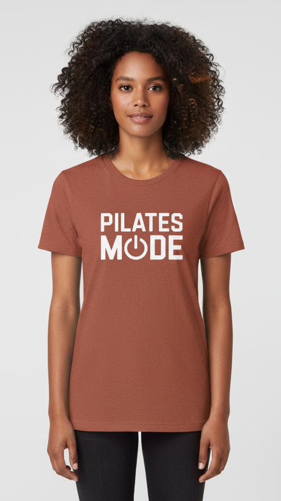 "Pilates Mode" Bold Power On T-shirt