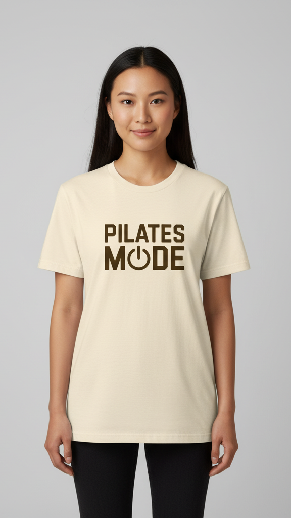 "Pilates Mode" Bold Power On T-shirt