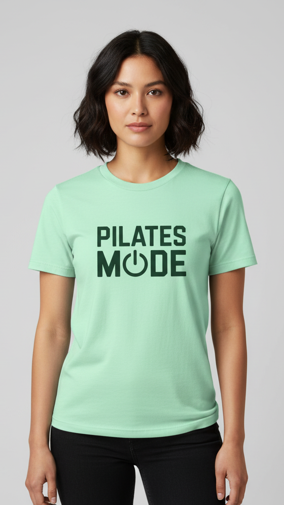 "Pilates Mode" Bold Power On T-shirt