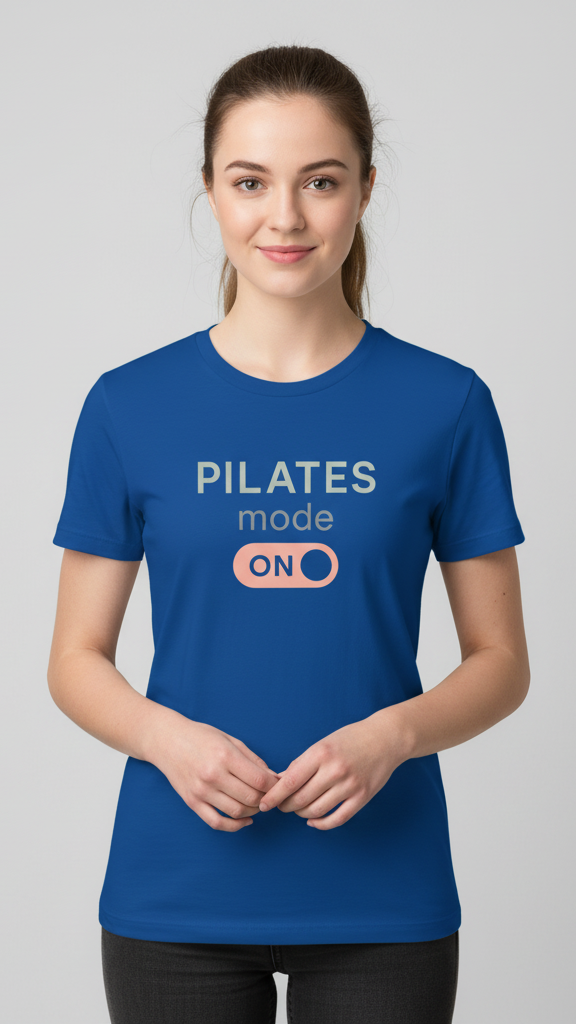 "Pilates Mode On Bold" Power On Graphic T-shirt