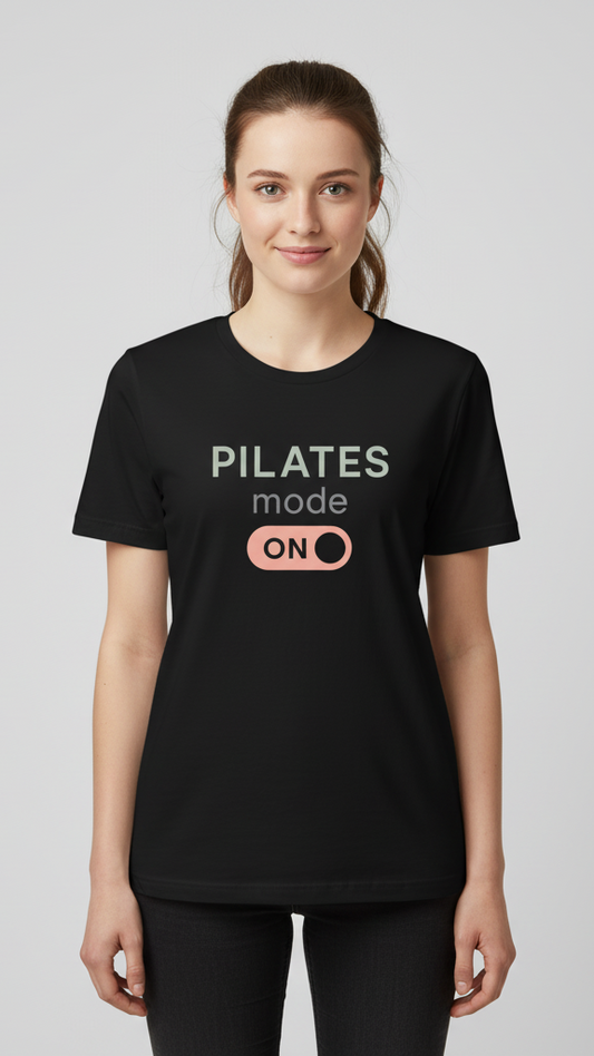 "Pilates Mode On Bold" Power On Graphic T-shirt