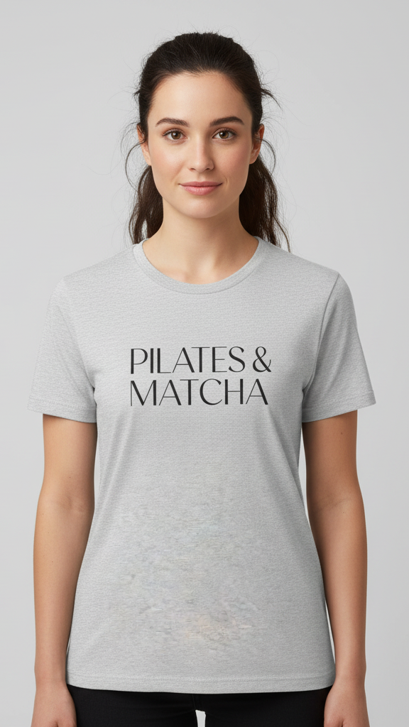 "Pilates & Matcha" Elegant T-shirt