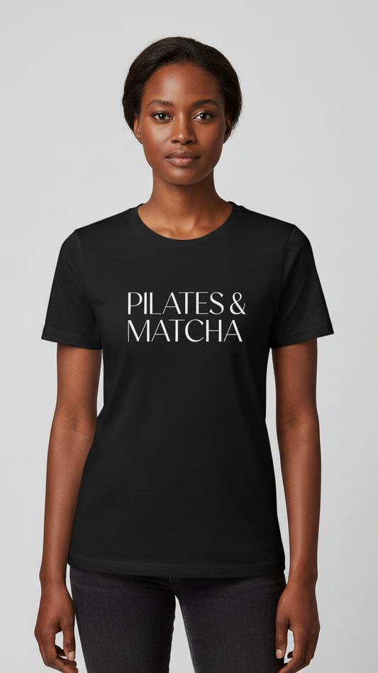 "Pilates & Matcha" Elegant T-shirt