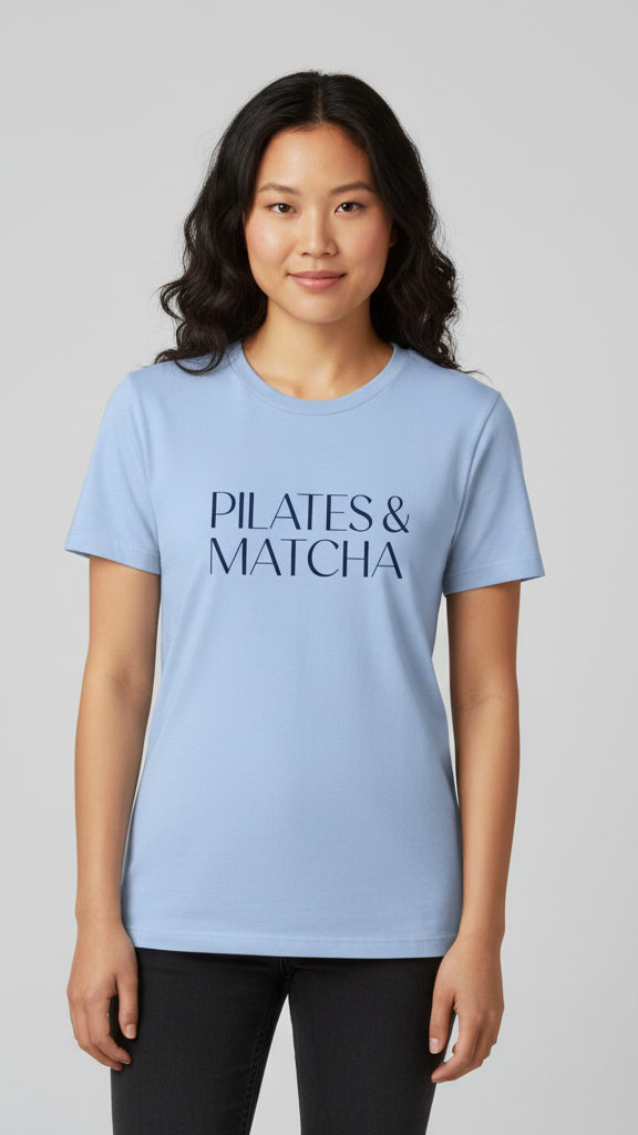 "Pilates & Matcha" Elegant T-shirt
