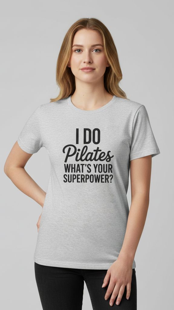 "I Do Pilates What's Your Superpower?" Empowering T-shirt