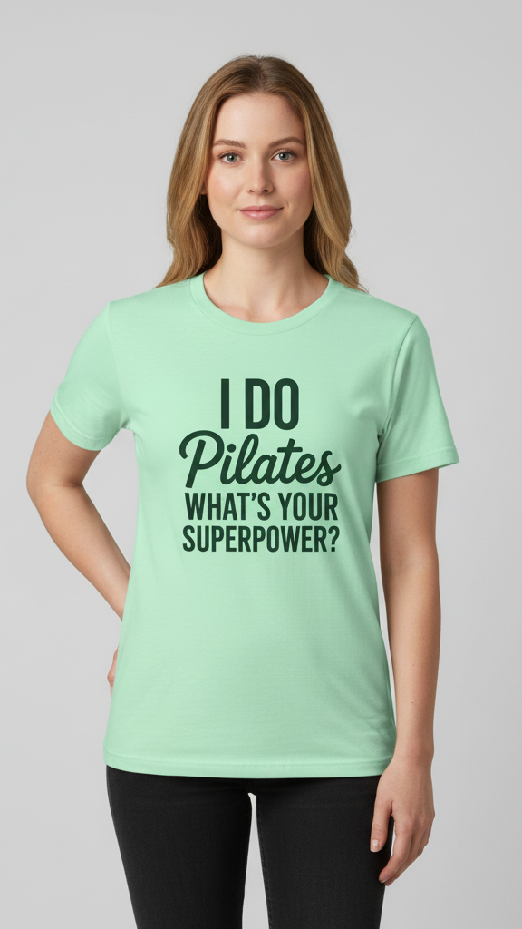 "I Do Pilates What's Your Superpower?" Empowering T-shirt