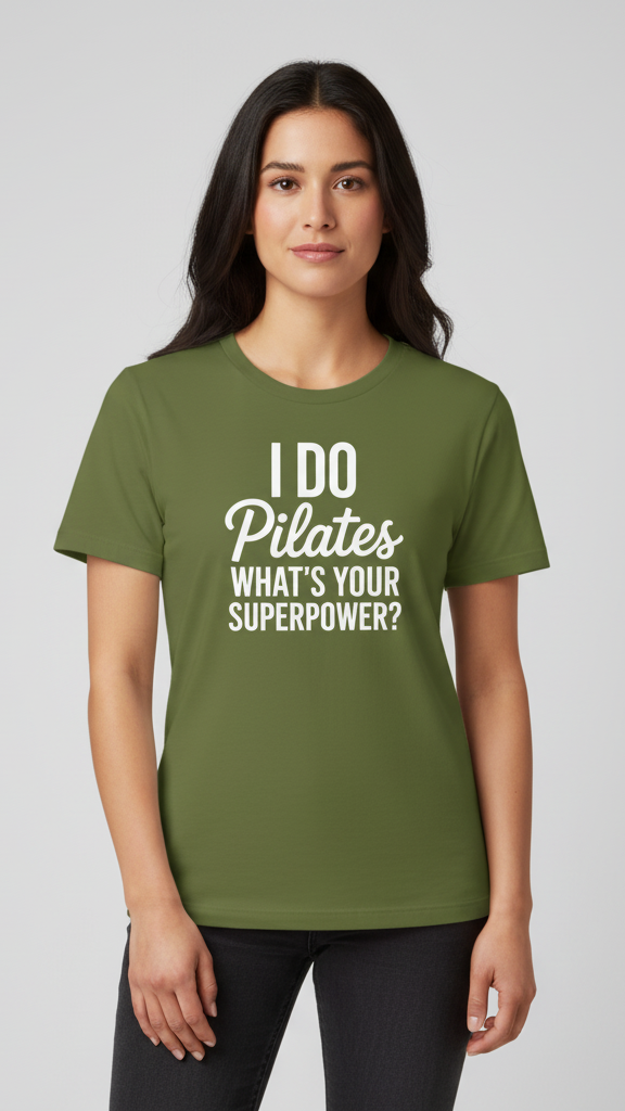 "I Do Pilates What's Your Superpower?" Empowering T-shirt