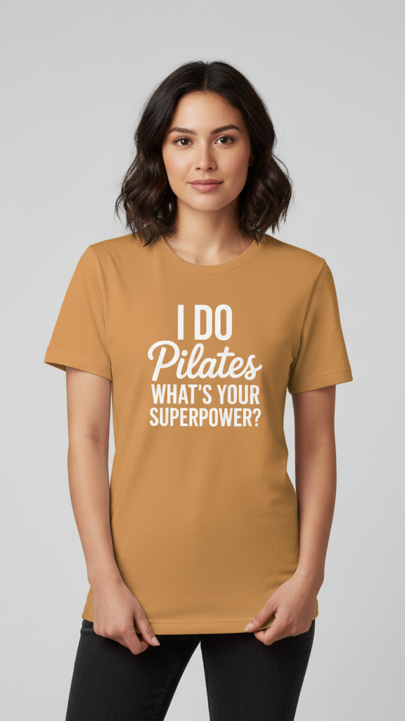 "I Do Pilates What's Your Superpower?" Empowering T-shirt