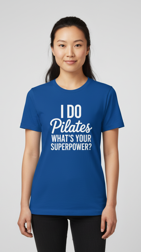 "I Do Pilates What's Your Superpower?" Empowering T-shirt