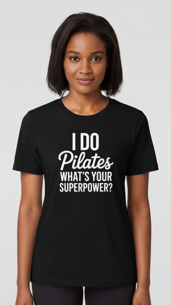 "I Do Pilates What's Your Superpower?" Empowering T-shirt