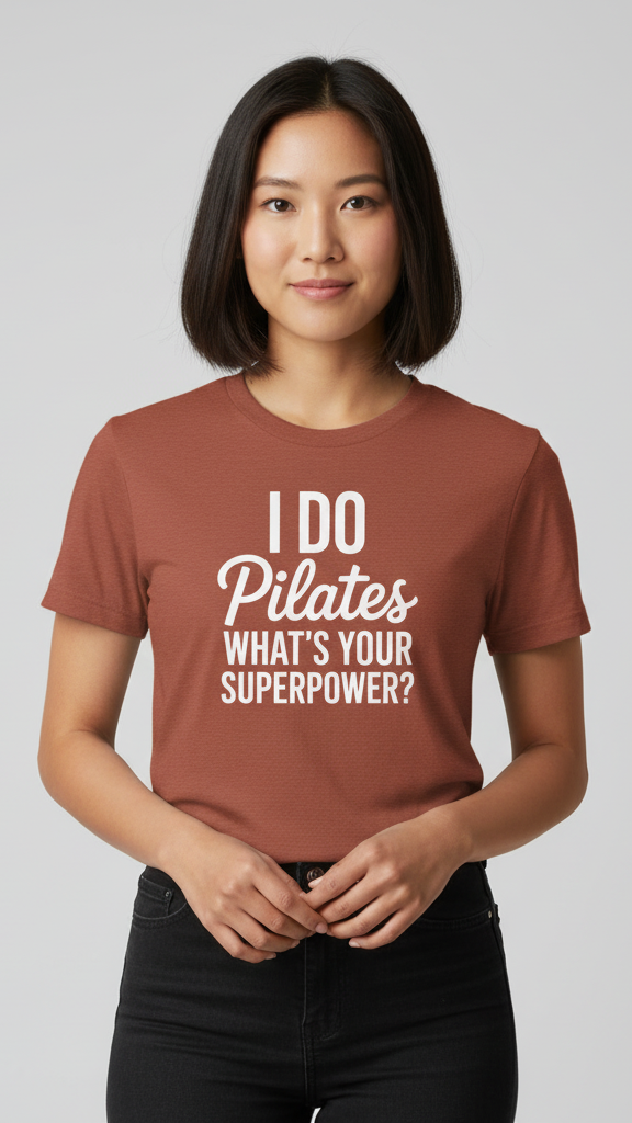 "I Do Pilates What's Your Superpower?" Empowering T-shirt