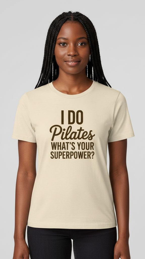 "I Do Pilates What's Your Superpower?" Empowering T-shirt