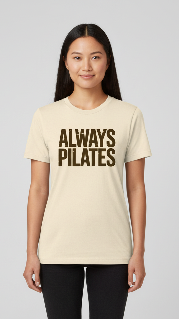 "Always Pilates" Rugged Block T-shirt