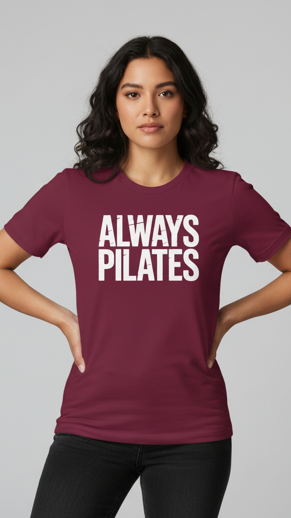 "Always Pilates" Rugged Block T-shirt