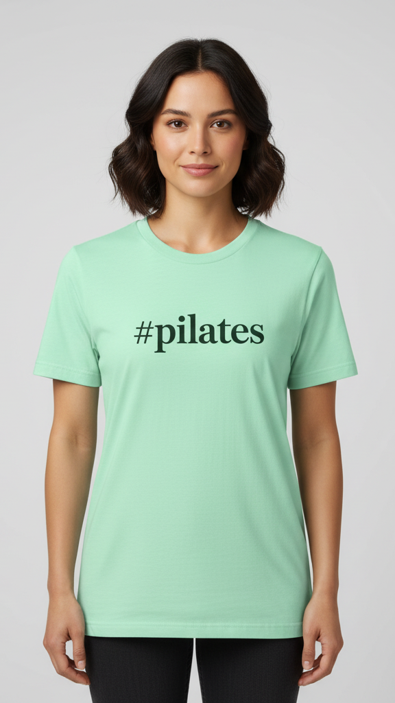 "#Pilates" Elegant Serif T-shirt