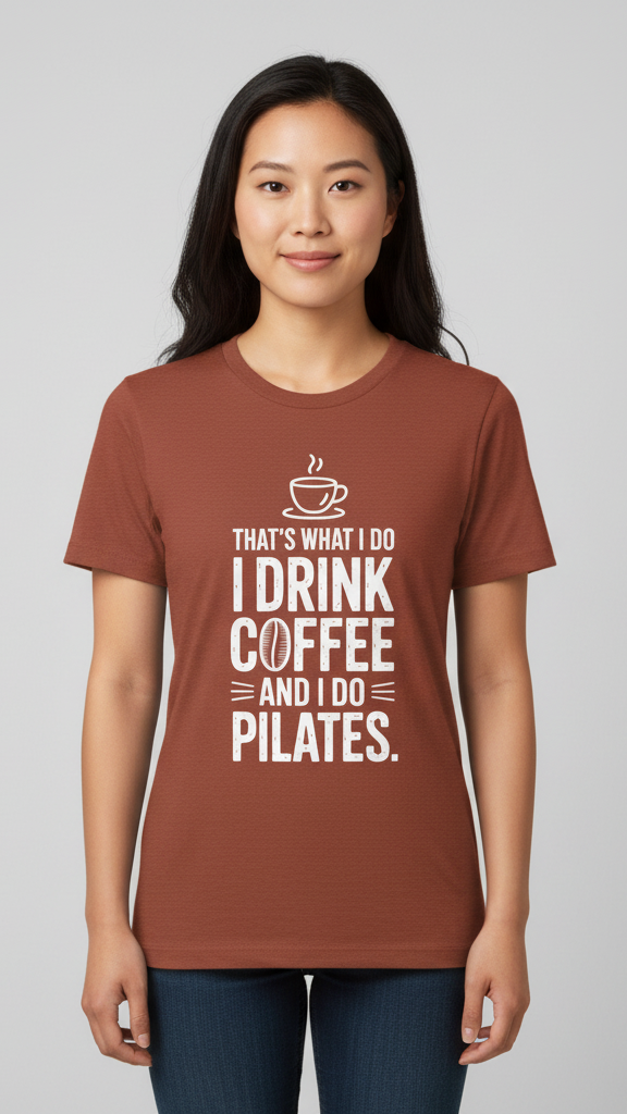 "That's What I Do I Drink Coffee And I Do Pilates." T-shirt