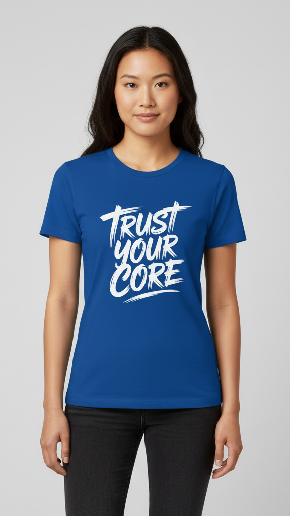 "Trust Your Core" Distressed Brushstroke T-shirt