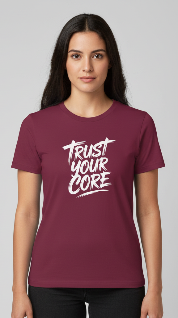 "Trust Your Core" Distressed Brushstroke T-shirt