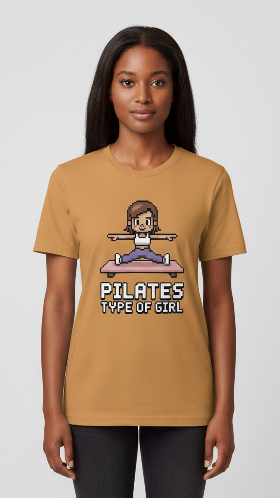 "Pilates Type Of Girl" Pixel Art T-shirt