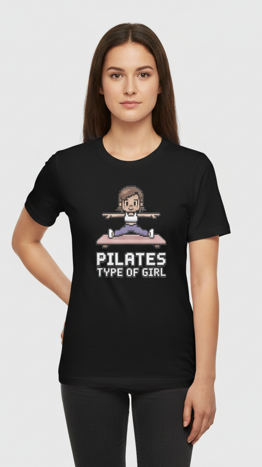 "Pilates Type Of Girl" Pixel Art T-shirt