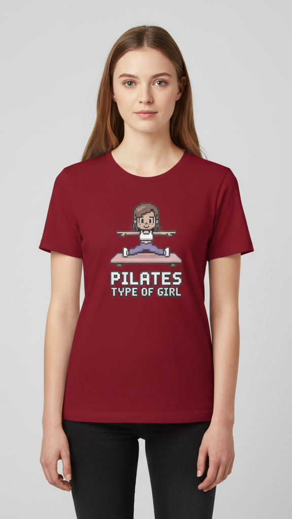 "Pilates Type Of Girl" Pixel Art T-shirt
