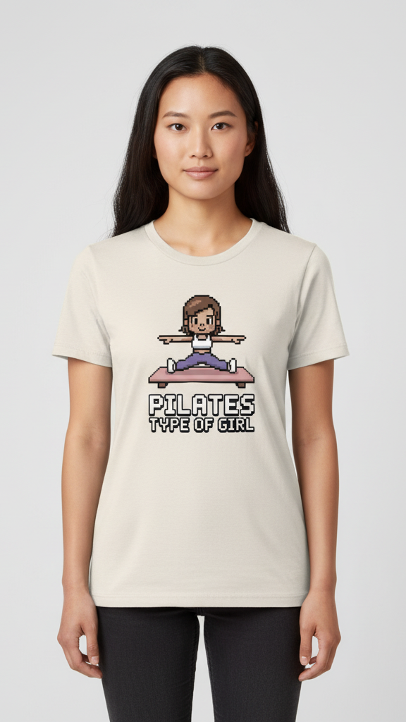 "Pilates Type Of Girl" Pixel Art T-shirt