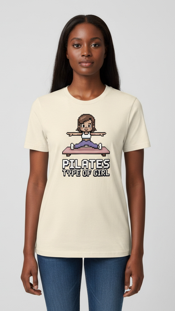 "Pilates Type Of Girl" Pixel Art T-shirt