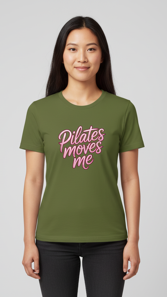 "Pilates Moves Me" Neon T-shirt