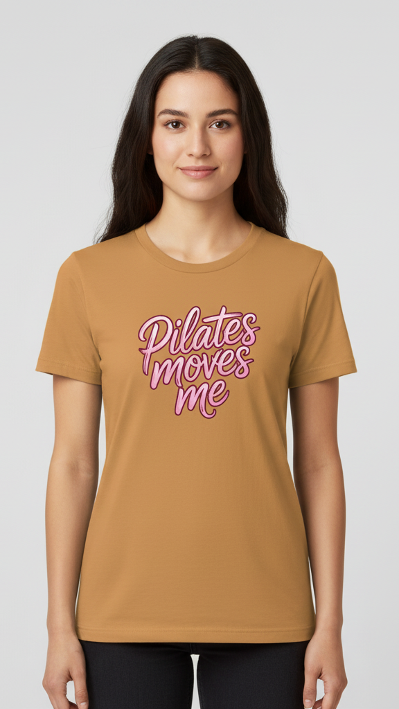 "Pilates Moves Me" Neon T-shirt