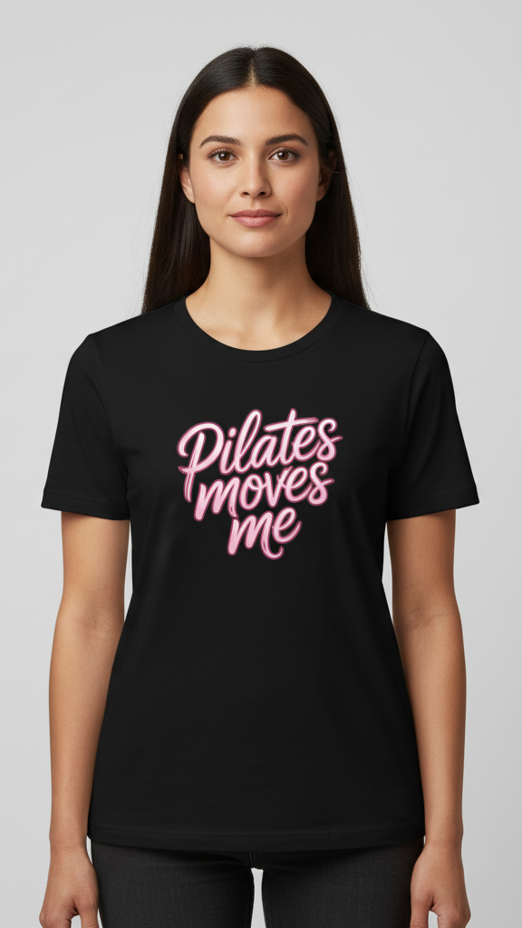 "Pilates Moves Me" Neon T-shirt