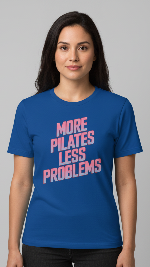 "More Pilates Less Problems" Retro Gradient T-shirt