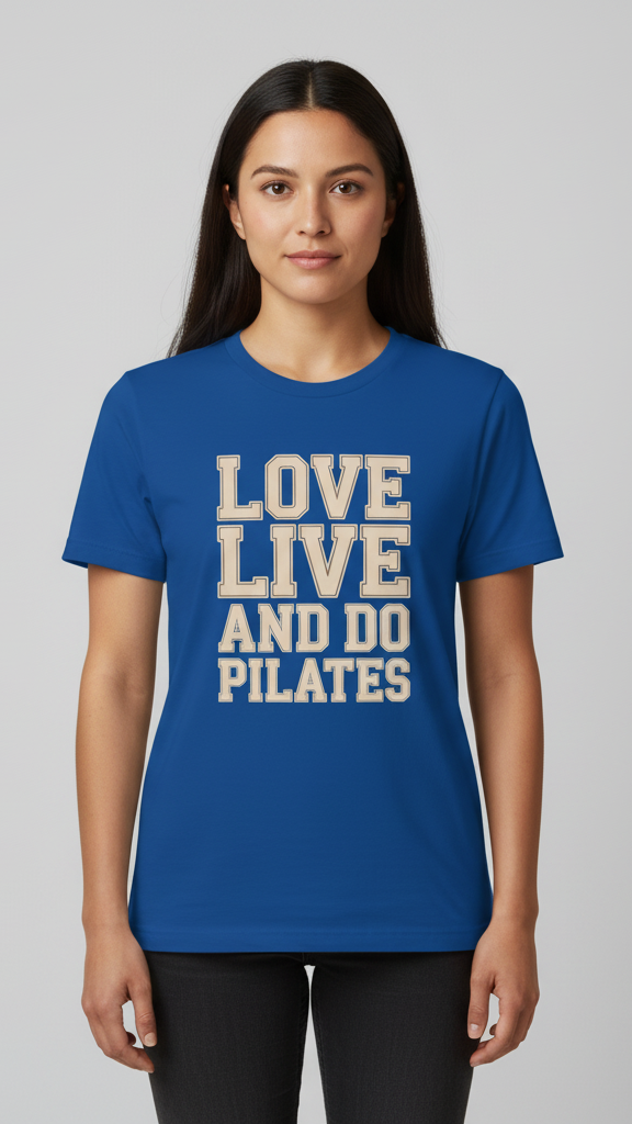 "Love Live And Do Pilates" Bold Outline T-shirt