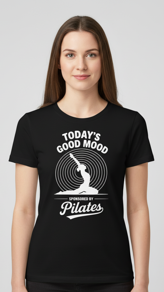 "Today's Good Mood Sponsored By Pilates" T-shirt
