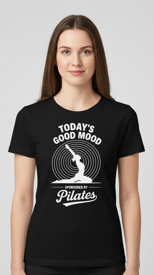 "Today's Good Mood Sponsored By Pilates" T-shirt