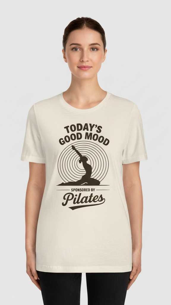 "Today's Good Mood Sponsored By Pilates" T-shirt