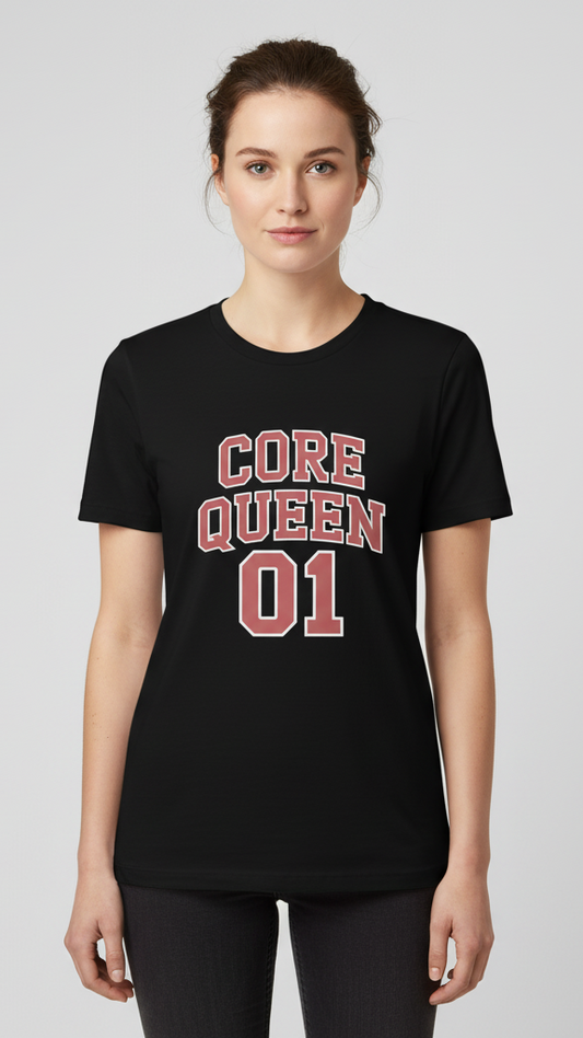 "Core Queen 01" Collegiate Block T-shirt