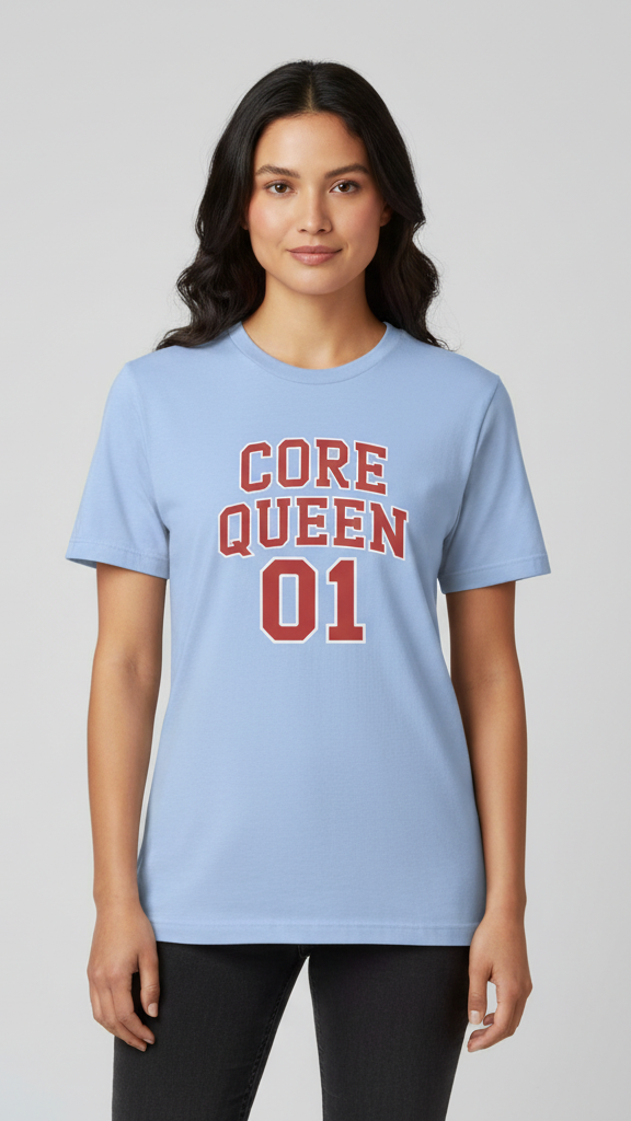"Core Queen 01" Collegiate Block T-shirt