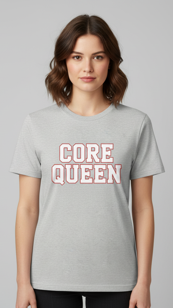 "Core Queen" Collegiate Block T-shirt
