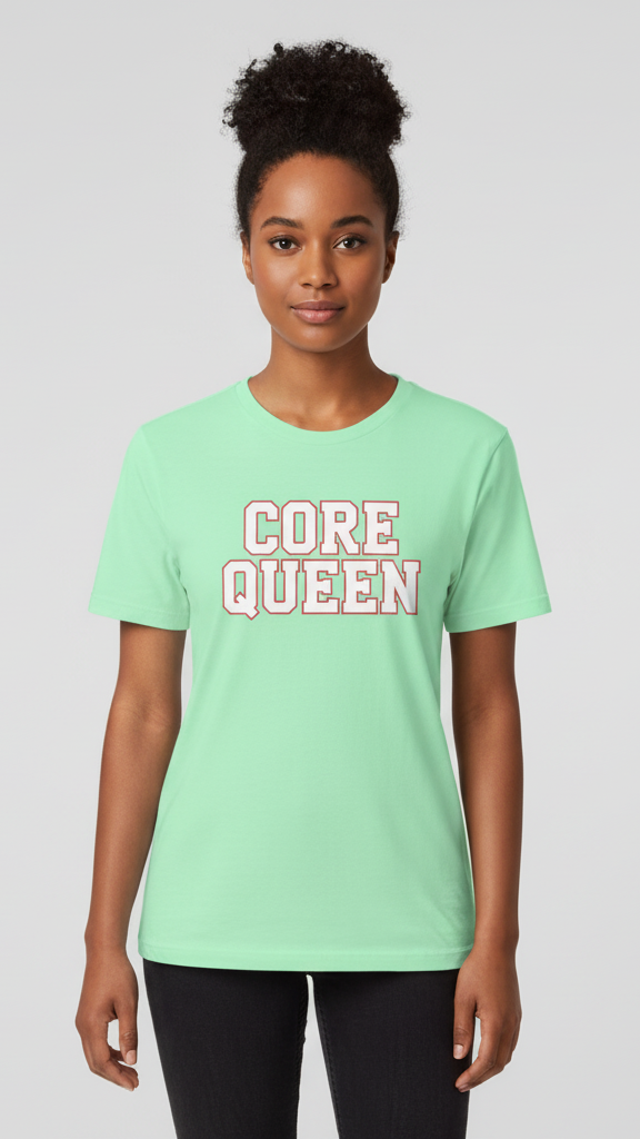 "Core Queen" Collegiate Block T-shirt