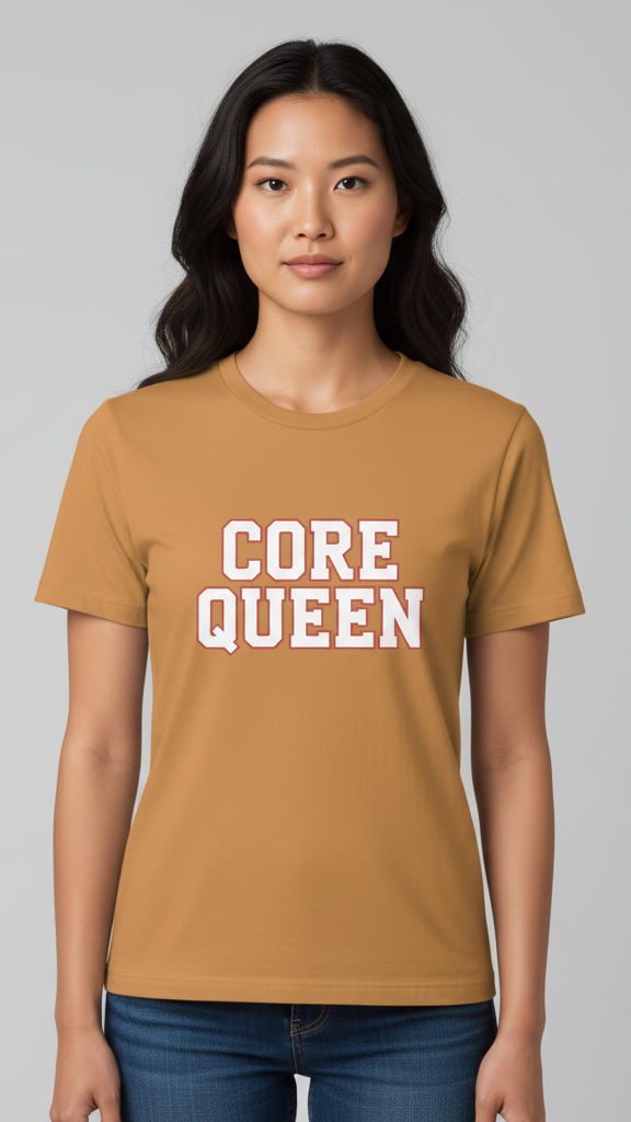 "Core Queen" Collegiate Block T-shirt