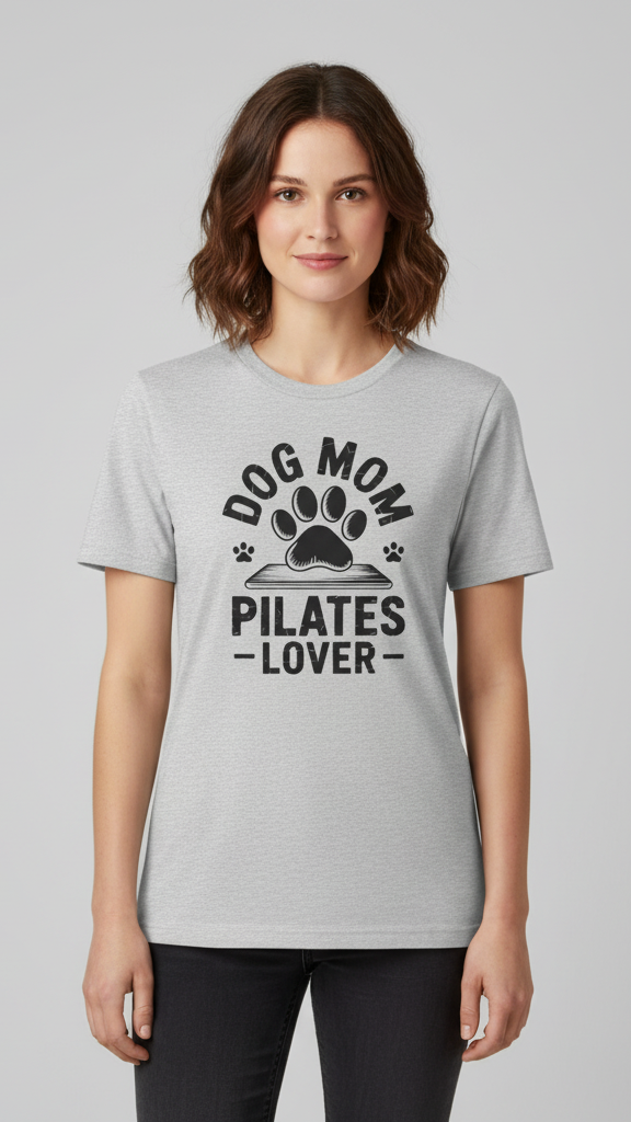 "Dog Mom Pilates Lover" T-shirt