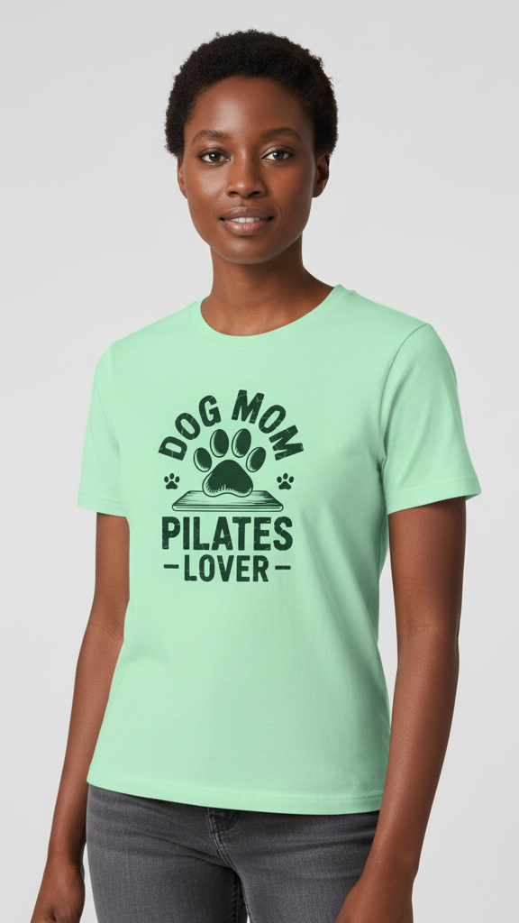 "Dog Mom Pilates Lover" T-shirt