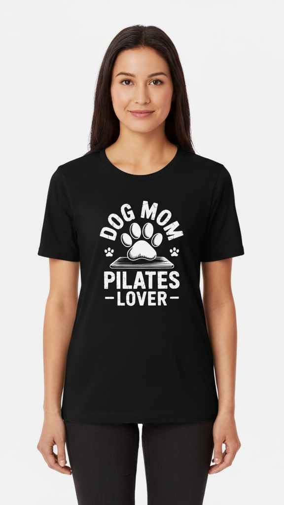 "Dog Mom Pilates Lover" T-shirt