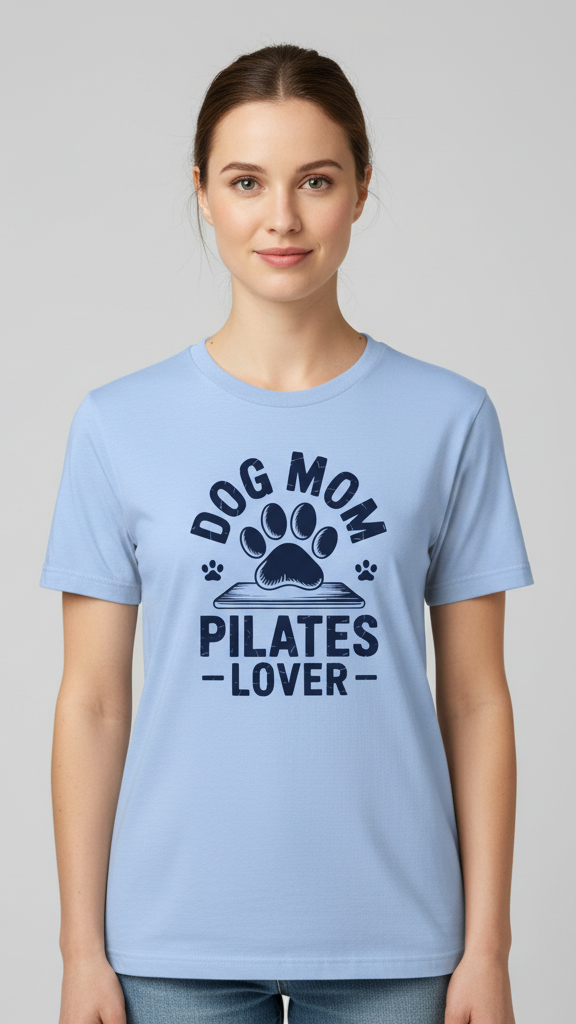 "Dog Mom Pilates Lover" T-shirt