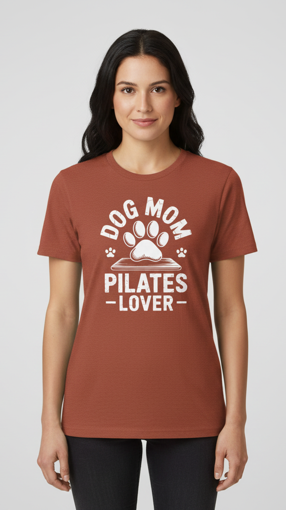 "Dog Mom Pilates Lover" T-shirt